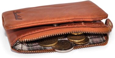 Benthill Small Wallet - Genuine Leather - Women's Wallet with RFID Protection - 6 Card Slots - Slim Wallet including Gift Box, Color: Brown