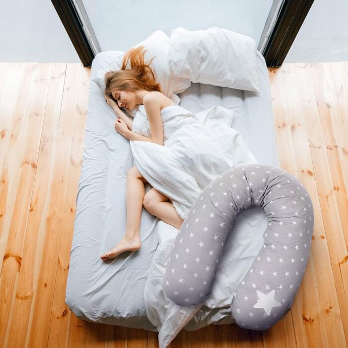 Подушка для годування Amilian 170 см - для сну на боці, вагітних та годування - XXL подушка для мами, дитини та дорослих