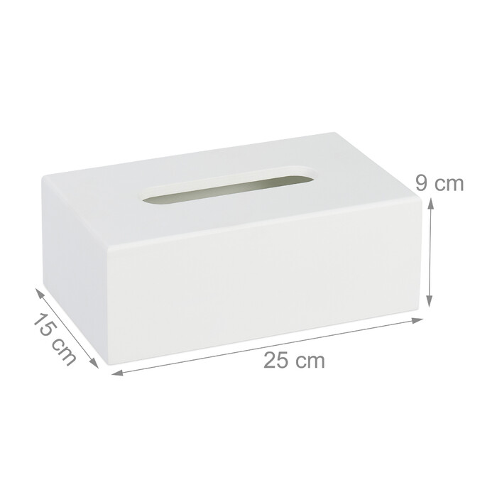 Relaxdays Tissue Box White