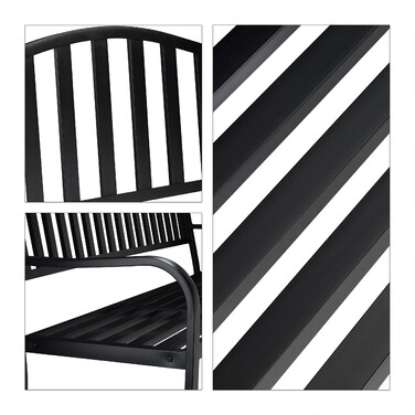 Relaxdays Garden Bench with Folding Table