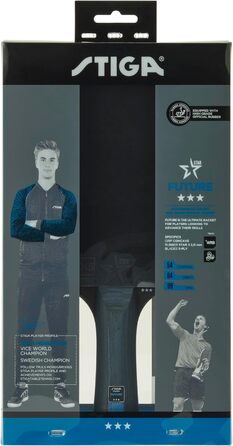 Набір для пінг-понгу STIGA Future для атакувальних гравців - 3 зірки - 5-шарове дерево, сертифіковані накладки STAR 3, технологія WRB - контроль, обертання та швидкість для точної гри