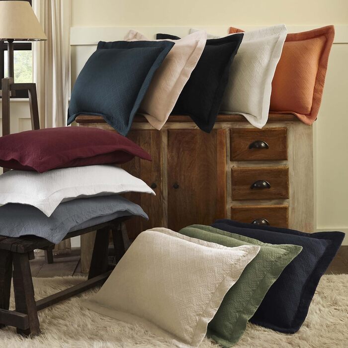 Чорна денна ковдра з наволочками з бавовни, повний розмір