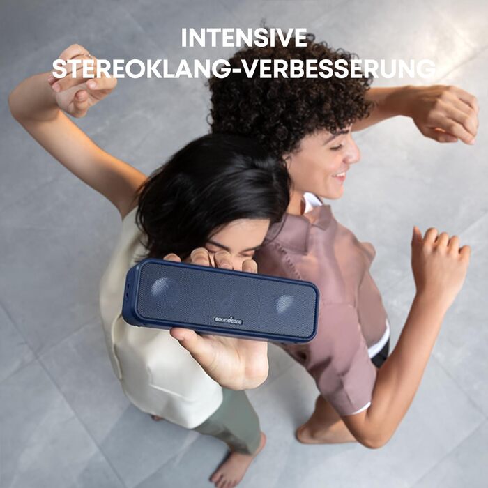 Soundcore 3 Bluetooth колонка: Стереозвук, Titan-драйвер, PartyCast, BassUp, 24 год, IPX7, EQ, чорний
