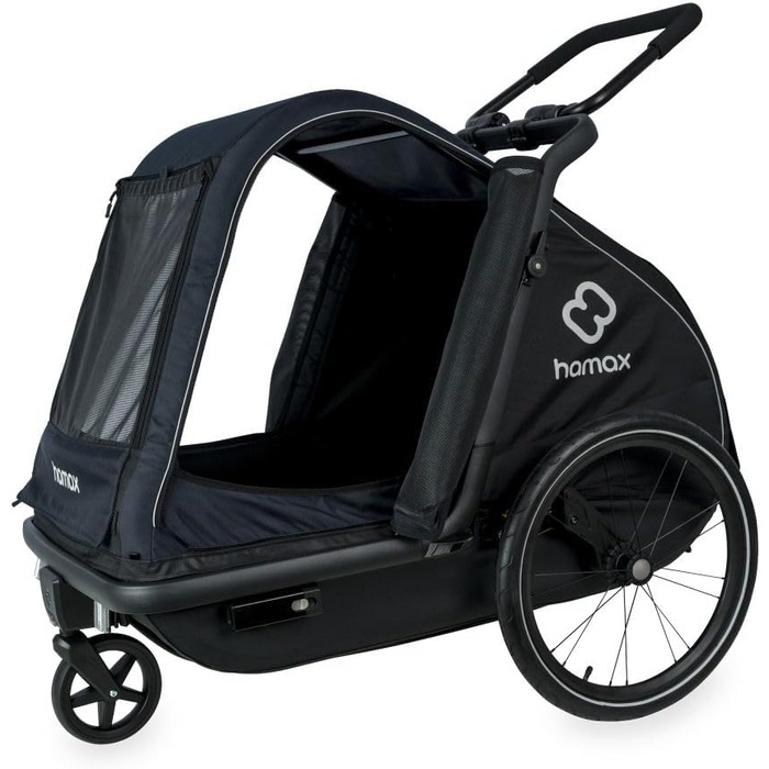 Hamax Pluto - чорний велопричіп для собак