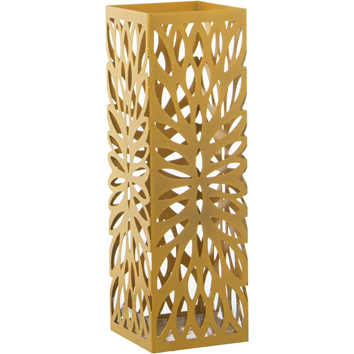 Металевий підставка для парасольки DRW квадратна, золота, 15,5 x 15,5 x 49 см