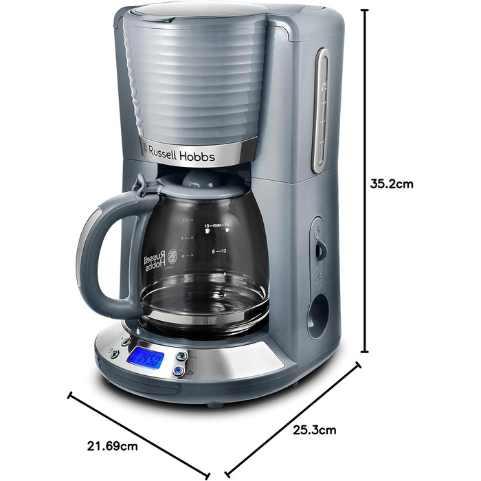 Електричний чайник Russell Hobbs Inspire 1.7л, 2400W з високоякісною глянцевою поверхнею, функцією швидкого кип'ятіння, знімним фільтром від накипу та індикатором рівня води