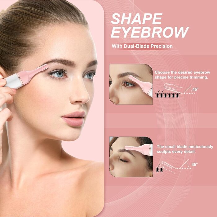 Електричний жіночий тример 4-в-1 для обличчя, бікіні зони та ніг