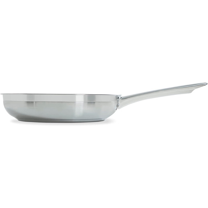 BK Cookware Сковорода Allround з нержавіючої сталі з керамічним антипригарним покриттям (28 см) з кришкою, індукційна, елегантний дизайн, скляна кришка, без PFAS, придатна для миття в посудомийній машині, 28 см