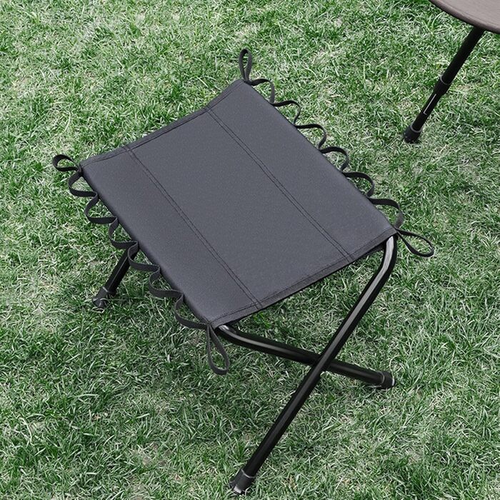 Складаний туристичний стільчик-табурет для кемпінгу (чорний)