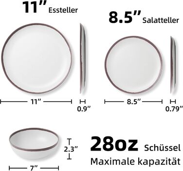 Набір посуду для кемпінгу на 6 осіб, 18 предметів: тарілки з меламіну у вінтажному стилі. Підходить для відпочинку на природі, пікніків, дачних вечірок та подорожей на автодомі. Tafelservice 6 Personen