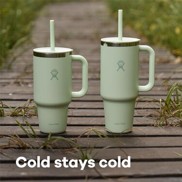 Термостакан Hydro Flask Travel Tumbler 1180 мл (40 Oz) з герметичною кришкою та трубою, нержавіюча сталь, вакуумна ізоляція, колір Cascade (бірюзовий)