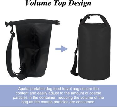 Велика переносна сумка для тварин, 15 л, чорна. Водонепроникна, для кемпінгу та походів.