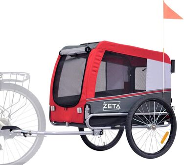 PAPILIOSHOP: Причіп для собак та котів, візок для тварин – 3 розміри, стабільний, комфортний, практичний (червоний)