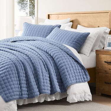 Комплект постільної білизни WDCOZY California King: блакитний, 3-частинний, 299.7 x 269.2 см