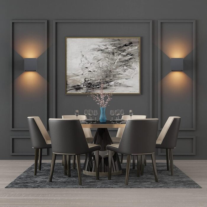 LED-стінні світильники Klighten 12W, 2 шт. з регульованим світловим променем, 3000K, IP65, для дому та вулиці, Антрацит