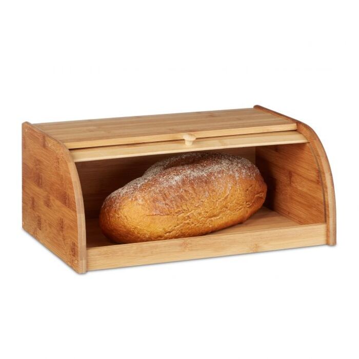 Relaxdays Bread Box Bamboo
