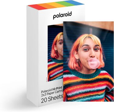 Polaroid Hi-Print 2-ге покоління: Bluetooth-принтер для фотографій 2x3 дюйми (білий) + плівковий пакет (20 шт.)