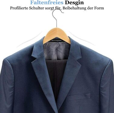 Дерев'яні вішалки для одягу, набір 20 шт. – міцні дерев'яні вішалки з перекладиною для штанів, з виступами та 360° гачком для костюмів, сорочок та курток