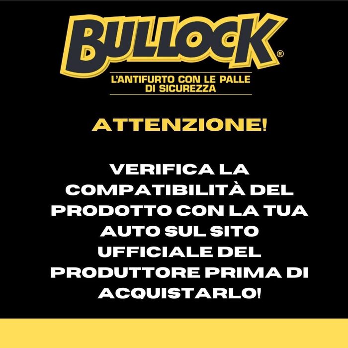 Замок на кермо Bullock Defender Pro, універсальний захист від викрадення для авто, сталевий щит безпеки, ідеальний для малолітражок, чорний