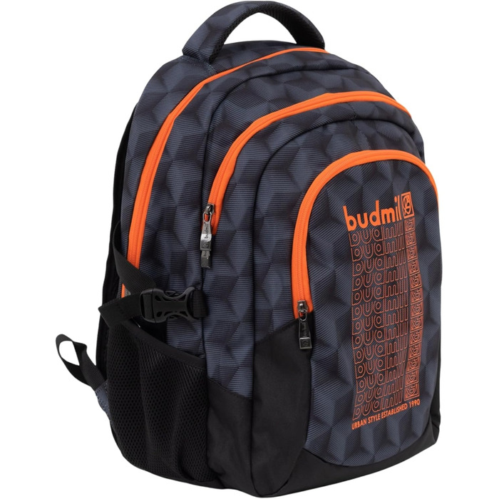 Ергономічний шкільний рюкзак Budmil для хлопчиків та дівчаток 32L - для підлітків та дітей від 5 класу - водонепроникний, з 3 відділеннями та вентильованою спинкою (Edwin Orange)