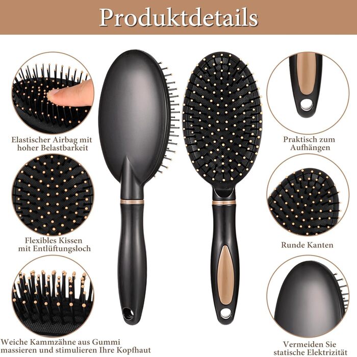 Набір гребінців для волосся 8 шт. з масажем, антистатичні гребінці, гребінець для корекції ліній, різні стилі для жінок та чоловіків, для дому та подорожей