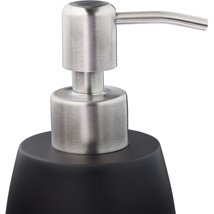 Дозатор мила Relaxdays 300 мл, наповнюваний, для ванної/кухні, з нержавіючої сталі, полірезин, чорний