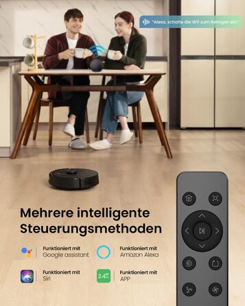 Робот-пилосос Vexilar W11 з функцією миття, LiDAR навігація, потужність 5000Pa, тривалий час роботи, WiFi, ідеальний для килимових покриттів