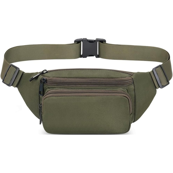 Поясна сумка на пояс для чоловіків та жінок, спортивна, для подорожей, туризму, вигулу собак, на кожен день (зелена)