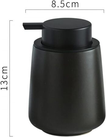 Дозатор для мила XUDREZ, 380 мл, кераміка, для кухні, наповнюваний, чорний