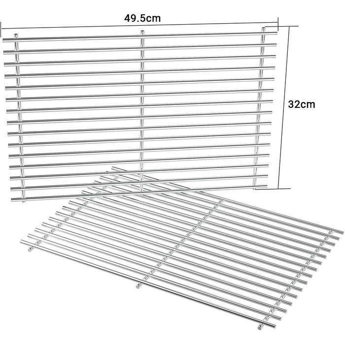 Grillrost Onlyfire для Weber Genesis 300 серії, емальований сталь, заміна для Weber 7524/7528, 49,5x32 см