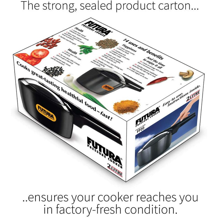 Швидковарка Hawkins Futura з нержавіючої сталі, чорна (2 літри)