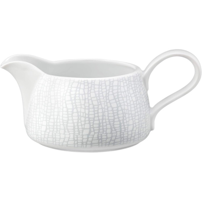 Seltmann Weiden 001.743893 Fashion elegant grey Sauce Boat 0.60 L, Porcelain, White/Grey