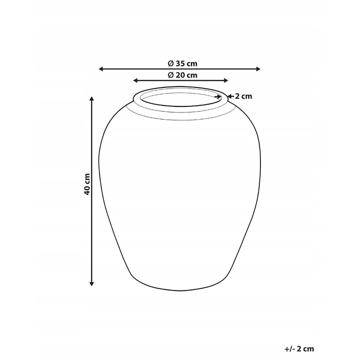 Керамічна ваза Beliani, 35 x 40 см