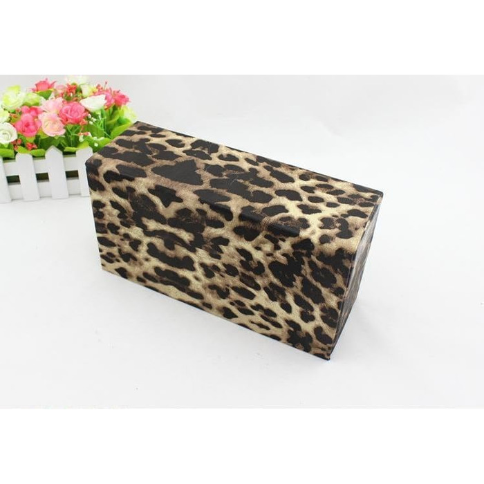 Tissue Box, Leopard Print Tissue Box, European Silk Paper Box, Tissue Storage Box, Desk Box