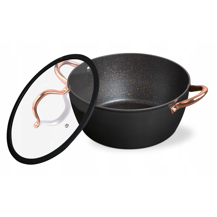 Набір каструль та сковорідок MG Home Rose Gold, 8 предметів, для індукційних плит