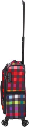 Чемодан-валіза Kenorada SoftLITE 4w, 55 см, ручна поклажа, багатобарвний, з TSA замком