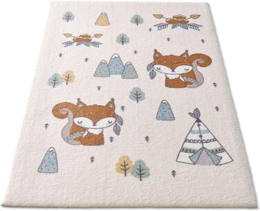 Taracarpet Rug for Children's Room, Kids' Rug and Teen Room Rug, Soft, Cozy, and Soft in Various Designs, Squirrel Brown, 080x150 cm