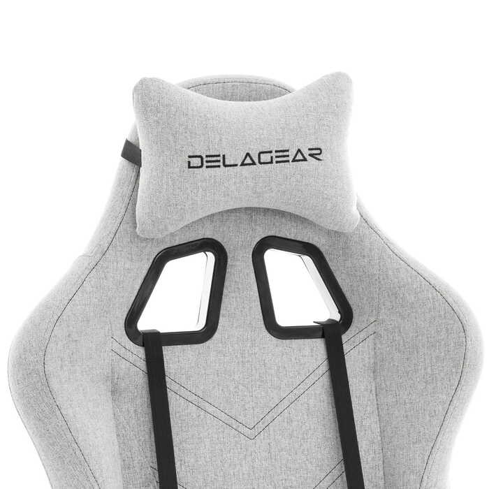 Ігрове крісло Delagear G 606, тканина, сіре