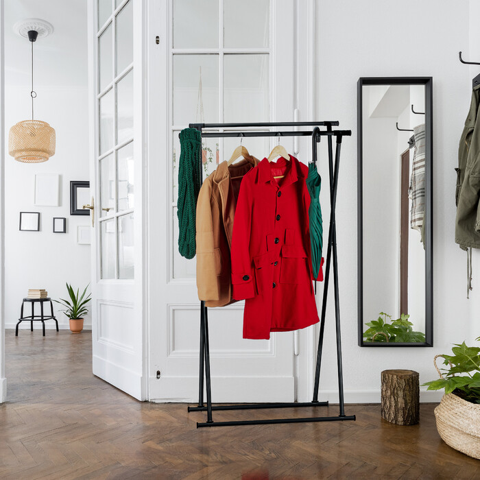Relaxdays Extendable Clothes Rail, Metal