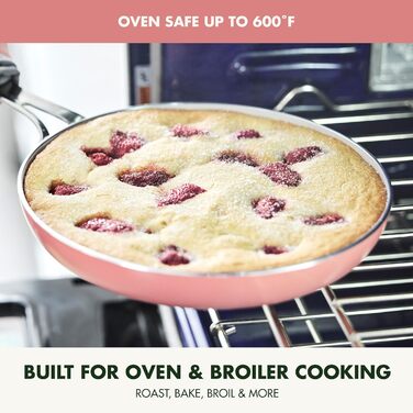 Набір кухонного посуду GreenPan Nova 10 предметів: каструлі, сковорідки, кришки, коралловий, антипригарне покриття без PFAS