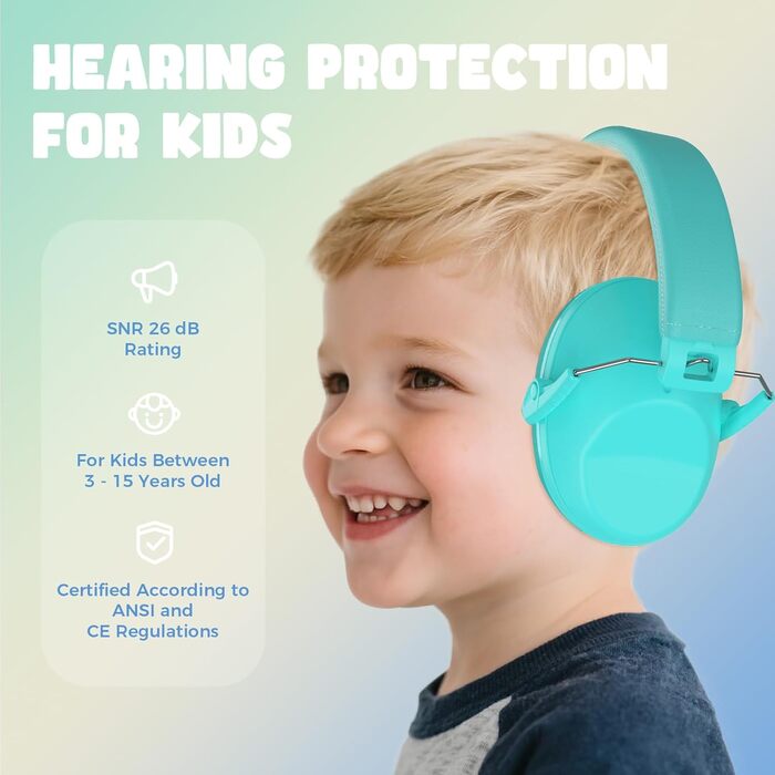 Навушники для захисту від шуму ProCase для дітей, блакитні