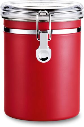 Кавова банка Tchibo Aromadose, 500г, нержавіюча сталь, червона