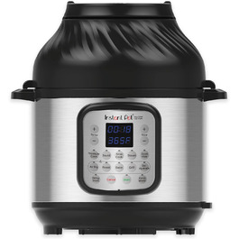 Instant Pot Duo Crisp + Air Fryer 11-in-1 Electric Multi-Cooker 7.6 L - Pressure Cooker, Air Fryer, Slow Cooker, Steamer, Sous Vide Device, Dehydrator with Grill, Keep Warm and Baking Function Silver 8 Liter Duo Crisp + Air Fryer