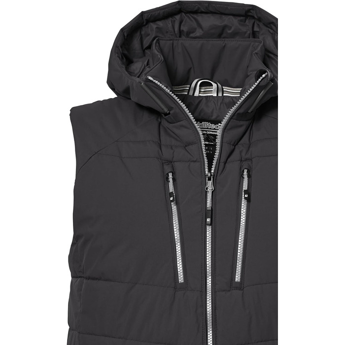 Жилет Killtec Kow 10 Mn Qltd Vst Steppweste з капюшоном, темний антрацит, XL