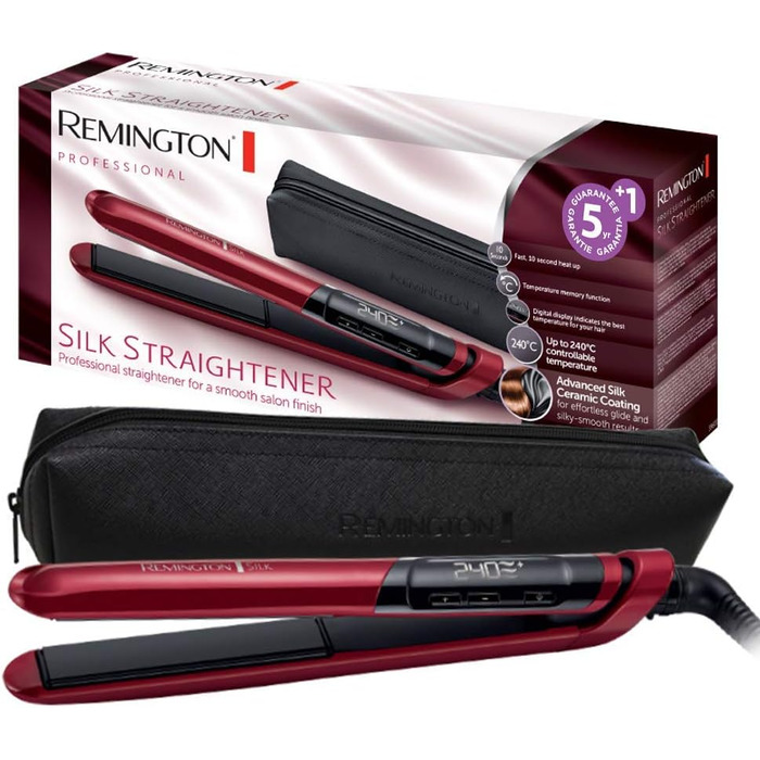 Плойка Remington Silk Digital CI96W1: керамічне покриття з шовковими протеїнами, LCD-дисплей, 120-220°C, для локонів та хвиль