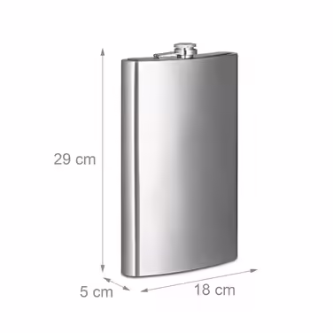 Relaxdays Stainless Steel XXL Flask, 1.8L