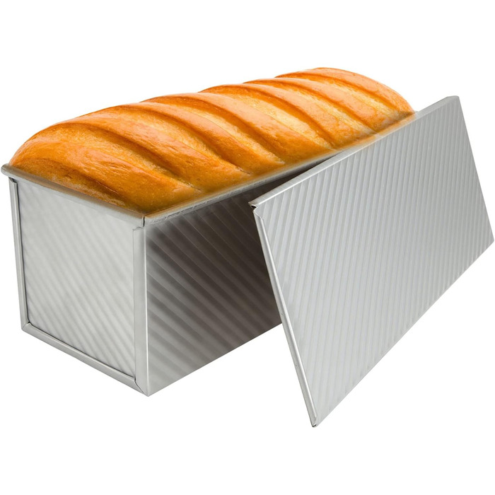 JMIATRY Large Pullman Loaf Pan with Lid, 1000 g, Non-Stick Loaf Pan for Baking, 34 x 13.5 x 12 cm, Aluminum Alloy Bread Pan, Loaf Pan for Baking