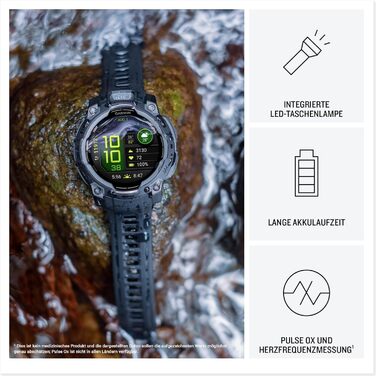 Розумний годинник Garmin Instinct 3 45mm AMOLED - GPS, Multisport, Health Coach, Чорний