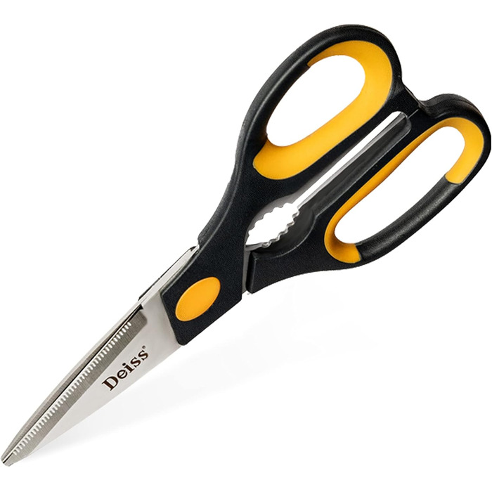 Кухонні ножиці Deiss PRO Heavy Duty з нержавіючої сталі - універсальні, для птиці, риби, м'яса, салатів та зелені
