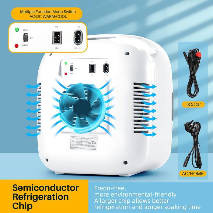 AstroAI Міні холодильник 9 літрів з охолодженням та нагріванням 12/230V для авто, дому, офісу та гуртожитку (білий)